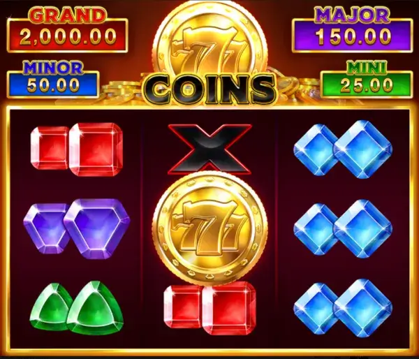 777 Coins base game screen