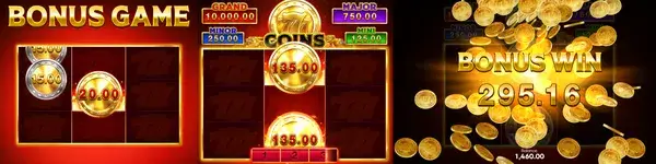 777 Coins bonus game stages